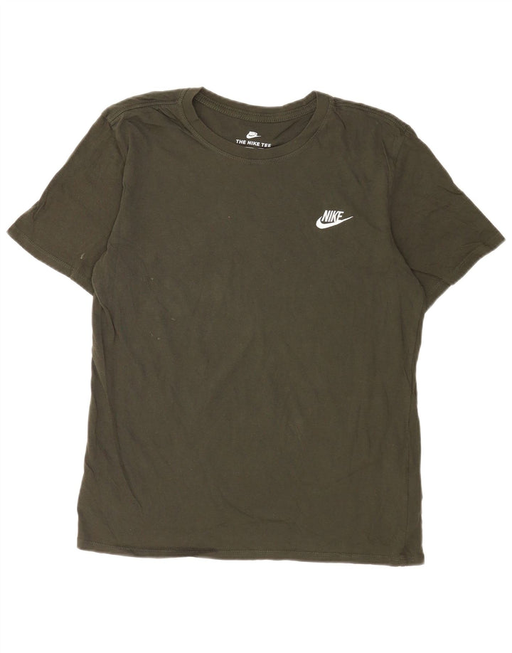 Tricou cu croi atletic Nike pentru bărbați Top, bumbac verde mediu