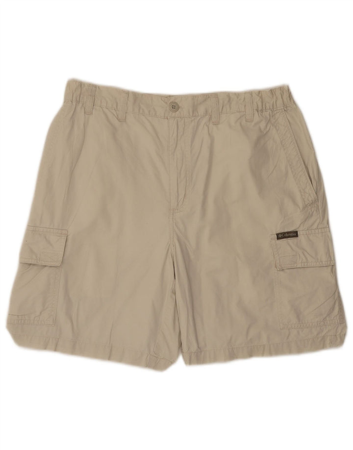 Pantaloni scurți cargo pentru bărbați COLUMBIA W32 bumbac mediu bej