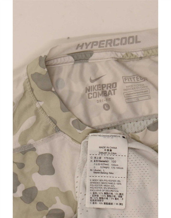 Tricou grafic Nike Dri Fit pentru bărbați Top mare, gri, camuflaj, poliester