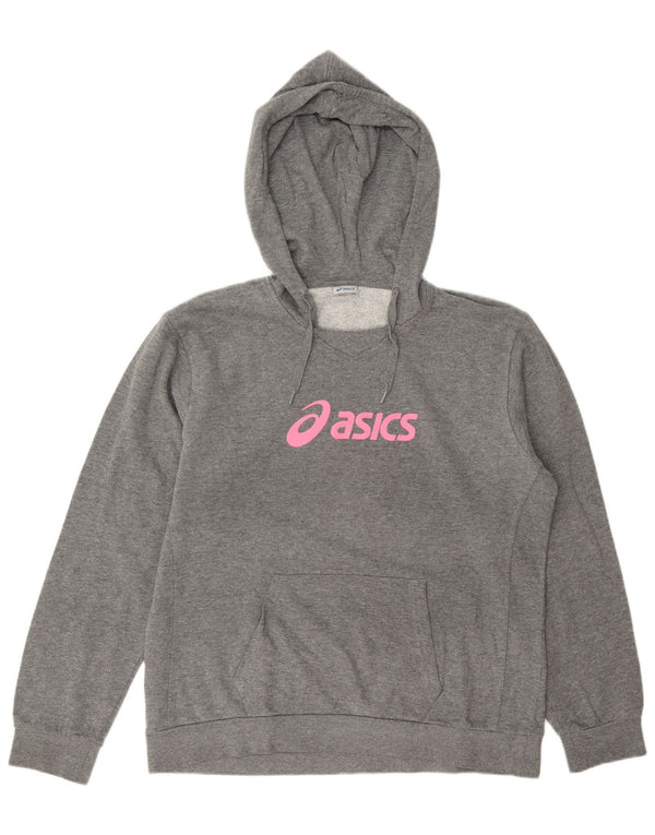 Pulover Asics pentru damă cu hanoră grafică UK 20 2XL bumbac gri