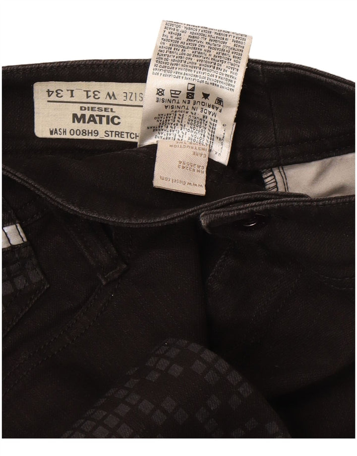Blugi Diesel Matic Slim pentru femei W31 L34 bumbac geometric negru