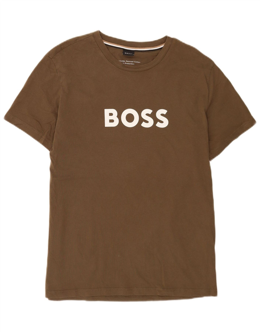 Tricou grafic pentru bărbați Hugo Boss Top Mediu Kaki