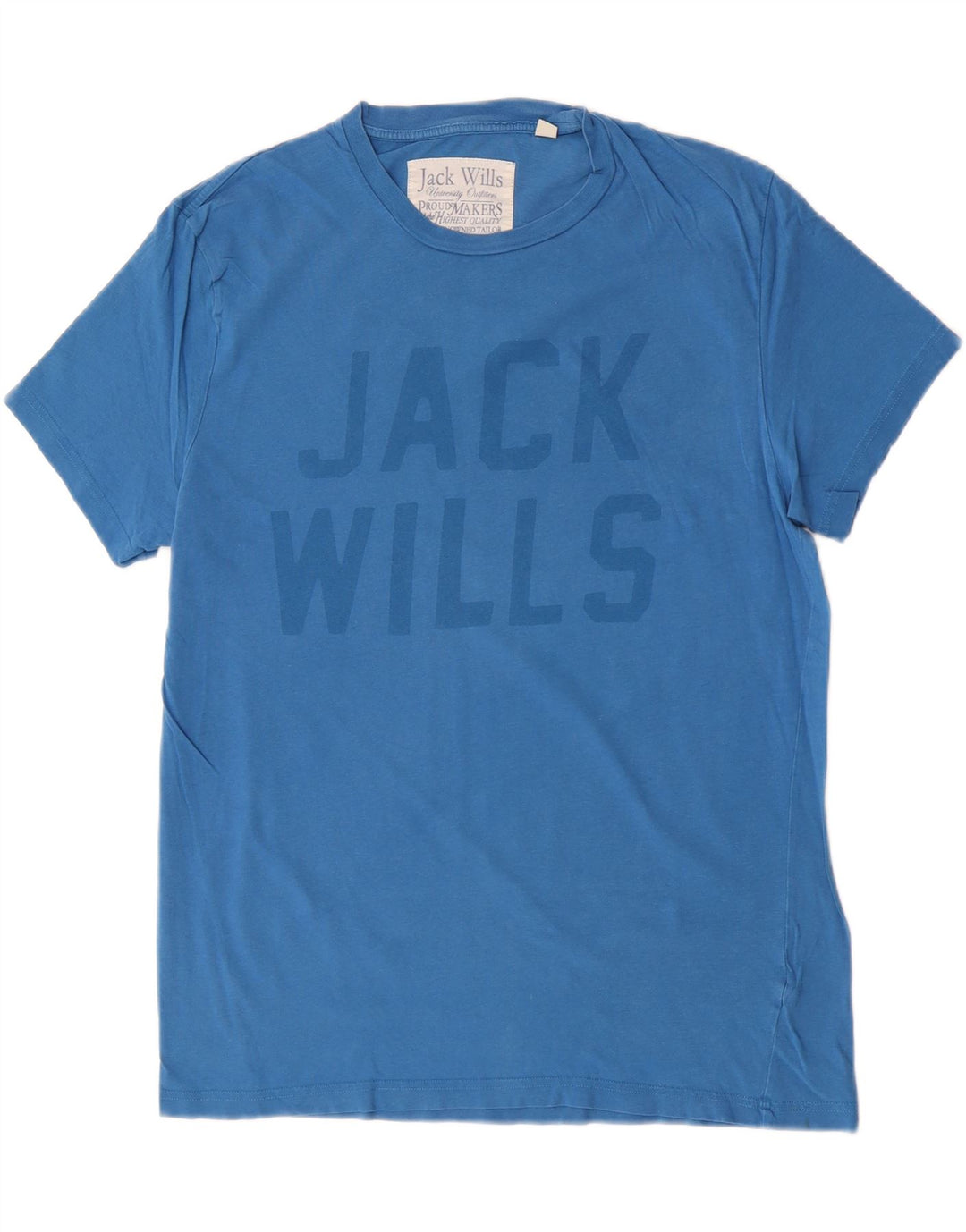 Tricou cu grafic Jack Wills pentru bărbați Top din bumbac albastru mediu