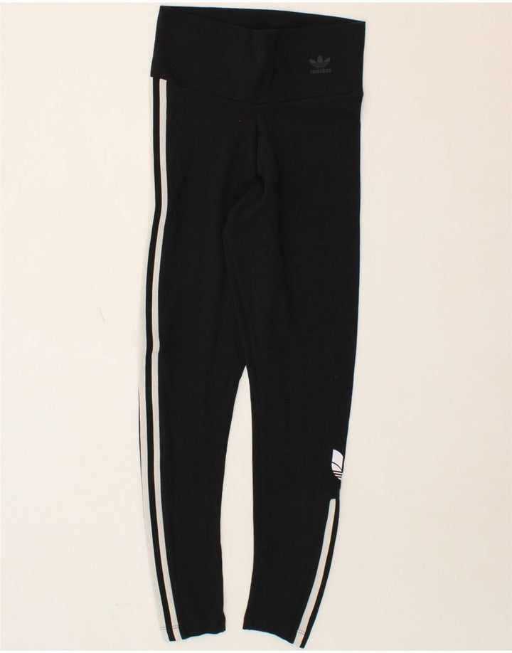 ADIDAS Womens Leggings UK 8 Small  Black Cotton Vintage Adidas and Second-Hand Adidas from Messina Hembry 