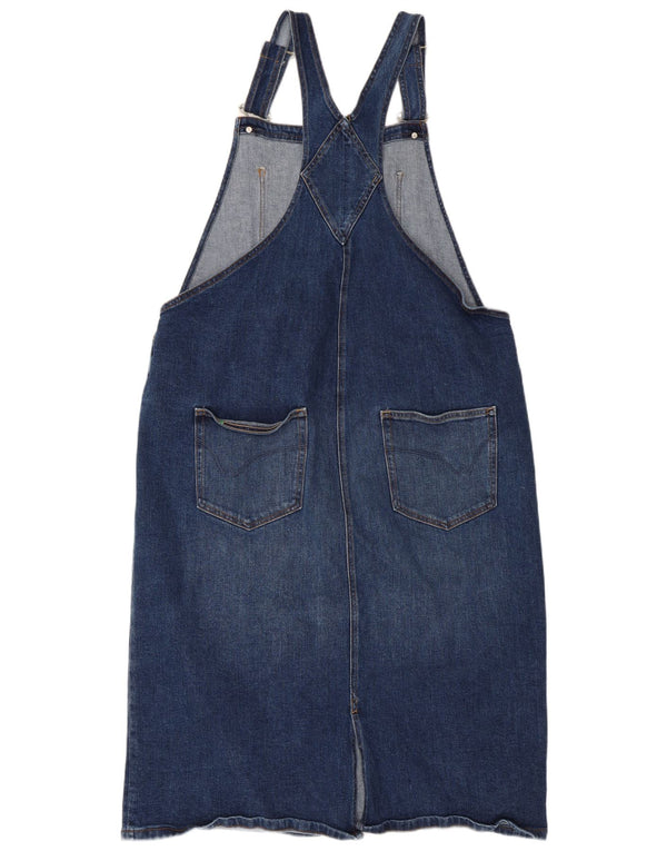 White Stuff Rochie salopetă din denim pentru femei UK 20 2XL Bumbac albastru