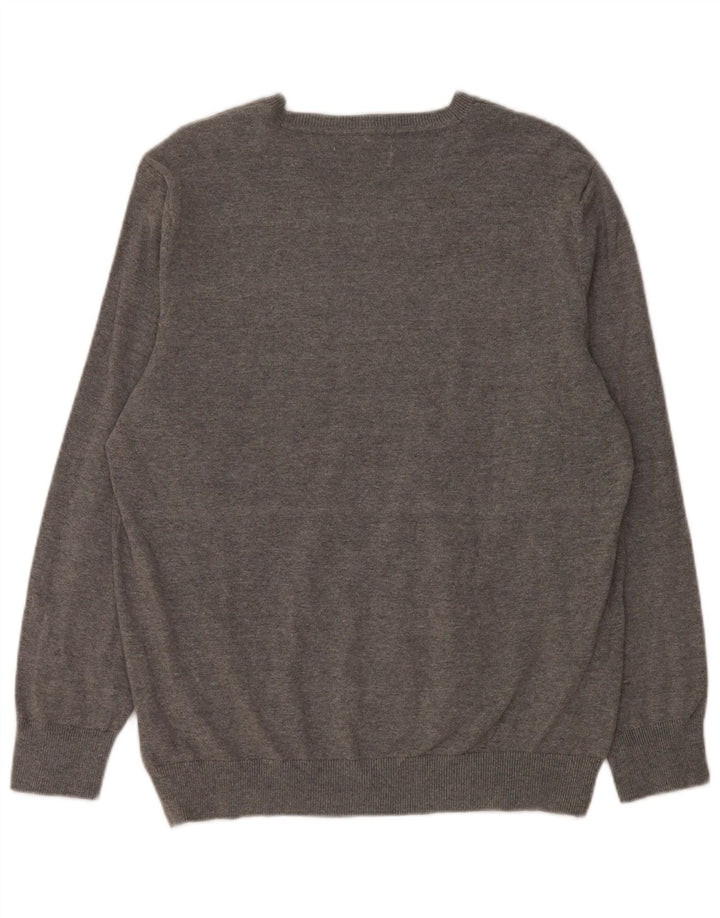 Pulover pentru femei MUSTANG cu decolteu în V UK 18 XL bumbac gri