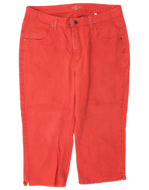 Pantaloni Capri Riders Lee pentru femei US 14 XL W34 L19 Bumbac roșu