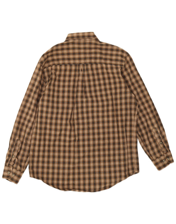 Cămașă de flanel pentru bărbați Timberland, bumbac cu carouri mici, maro