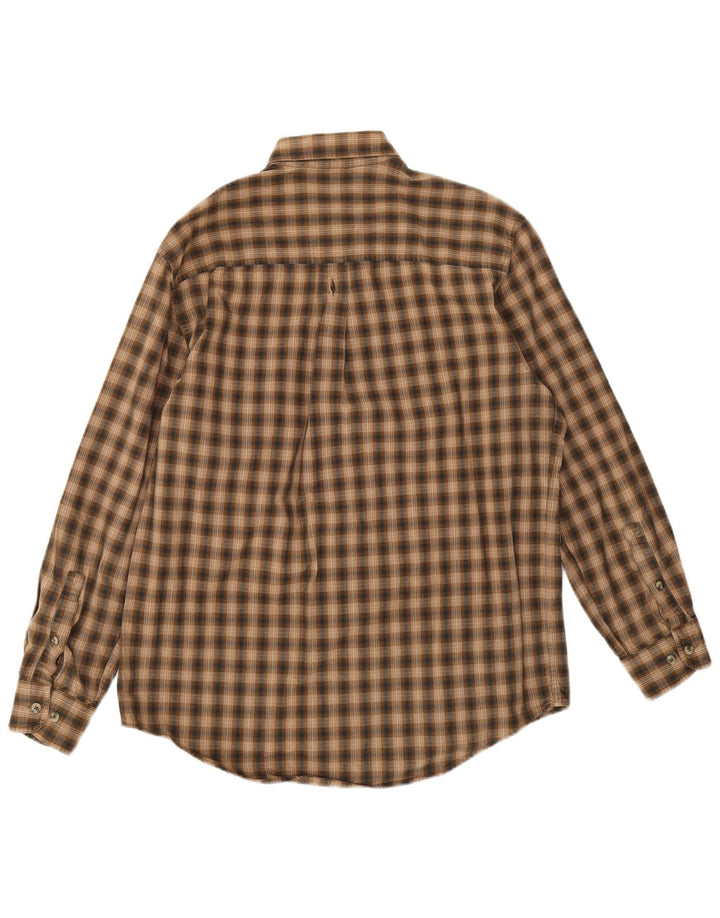 Cămașă de flanel pentru bărbați Timberland, bumbac cu carouri mici, maro
