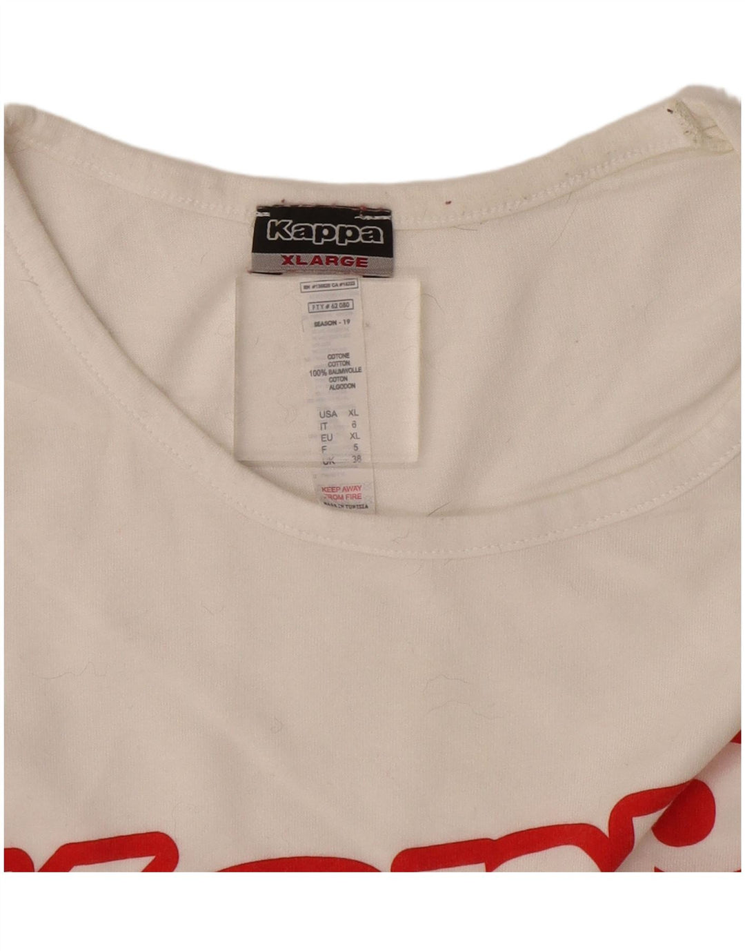 Tricou grafic pentru bărbați Kappa Top XL Bumbac alb