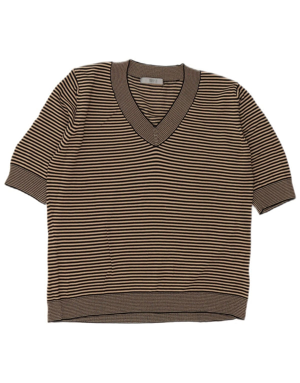 Tricou pentru femei Marks & Spencer Top UK 14 Medium Black Pinstripe Viscose