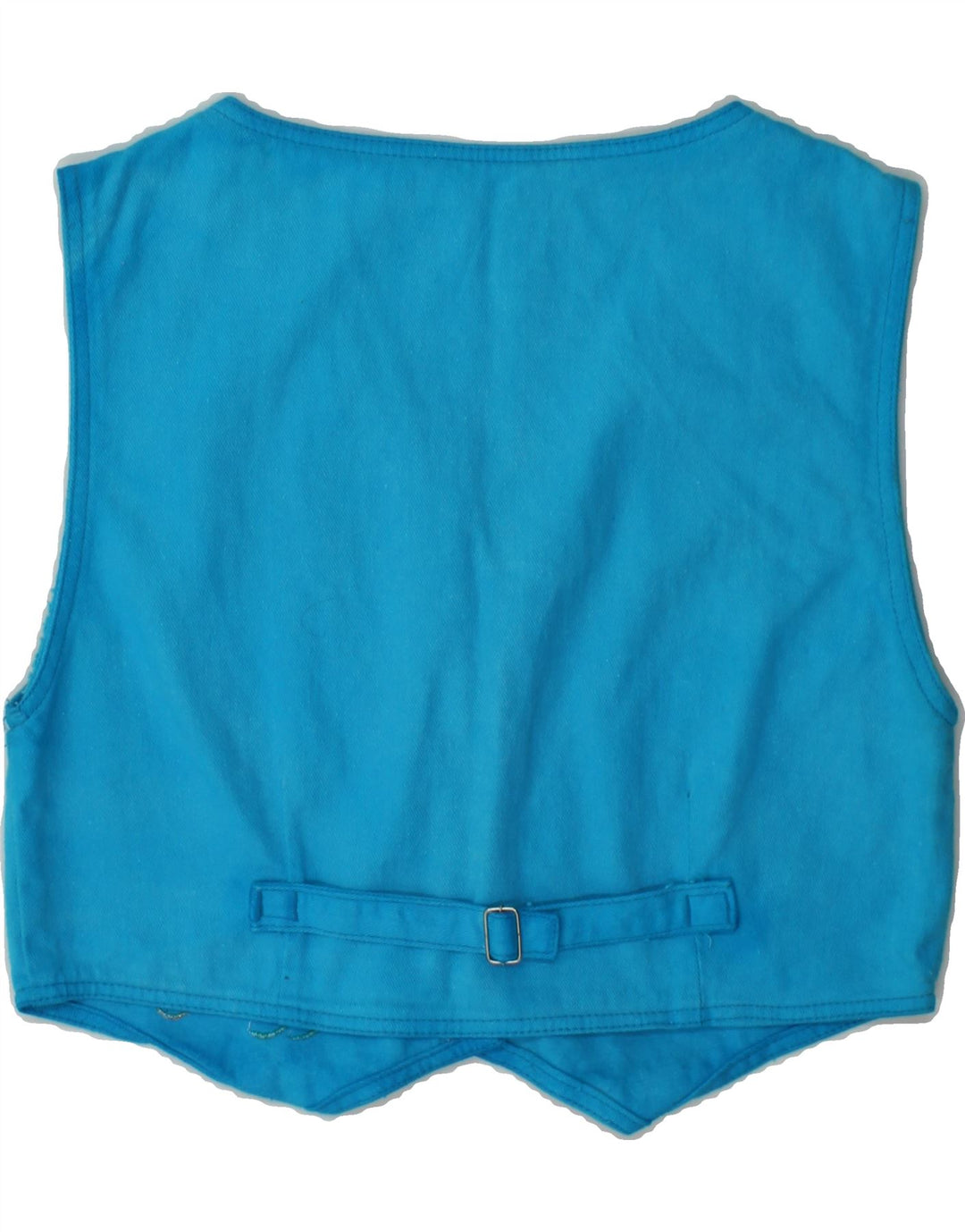 VINTAGE Womens Abstract Pattern Waistcoat UK 18 XL Blue Vintage Vintage and Second-Hand Vintage from Messina Hembry 