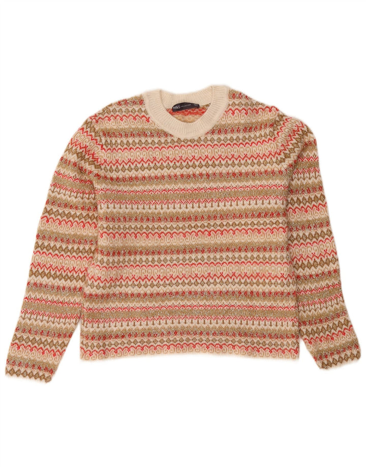 Pulover pentru femei Marks & Spencer cu decolteu triplu UK 10 mic multicolor