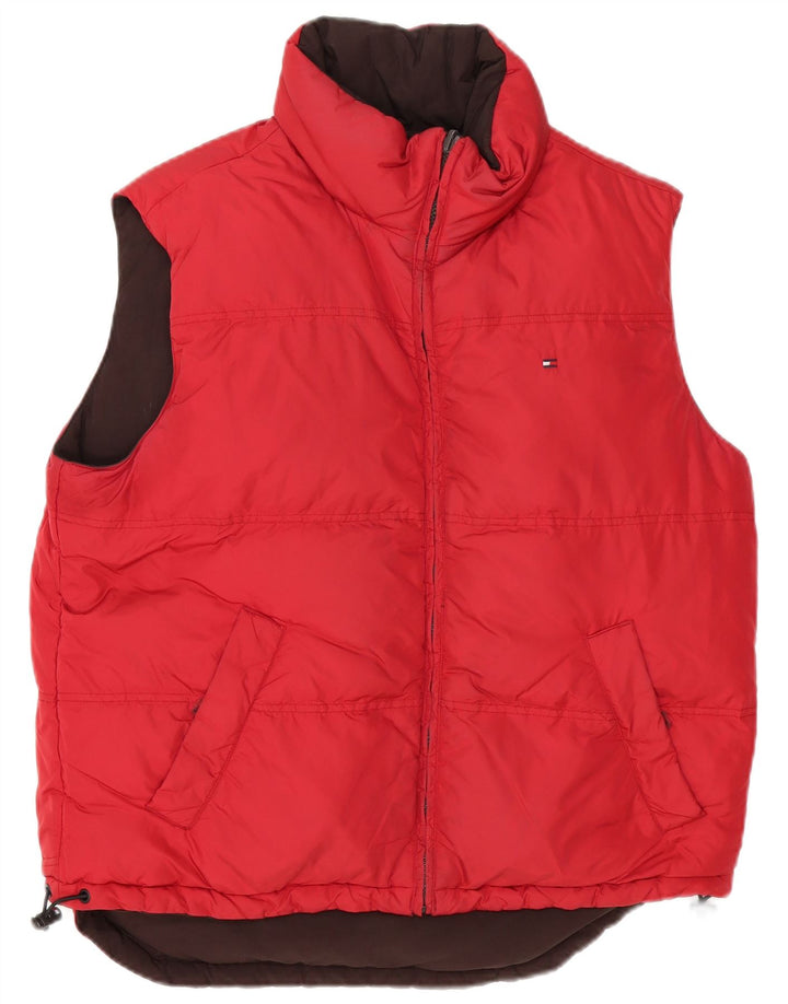 Gilet căptușit reversibil pentru bărbați Tommy Hilfiger UK 38 Poliester roșu mediu