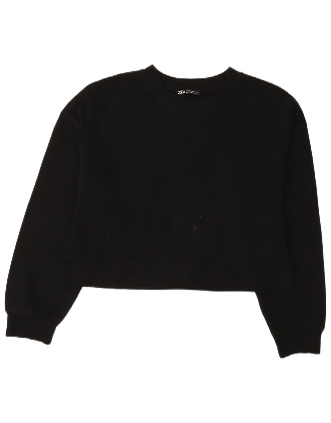 Pulover Oversized Crop pentru Damă Zara UK 10 Mic Negru
