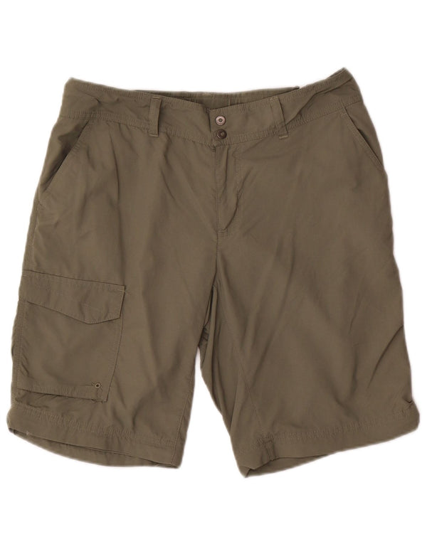 Pantaloni scurți cargo Columbia Omni-Shade pentru femei US 10 Large W32 Khaki Nylon