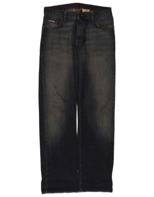 Blugi drepti pentru bărbați Calvin Klein W32 L34 Bumbac bleumarin