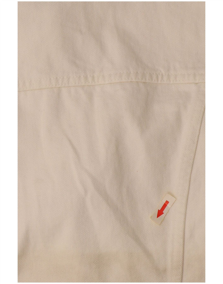 Jachetă de denim crop pentru femei Indian Motocycle UK 14, mare, alb, bumbac