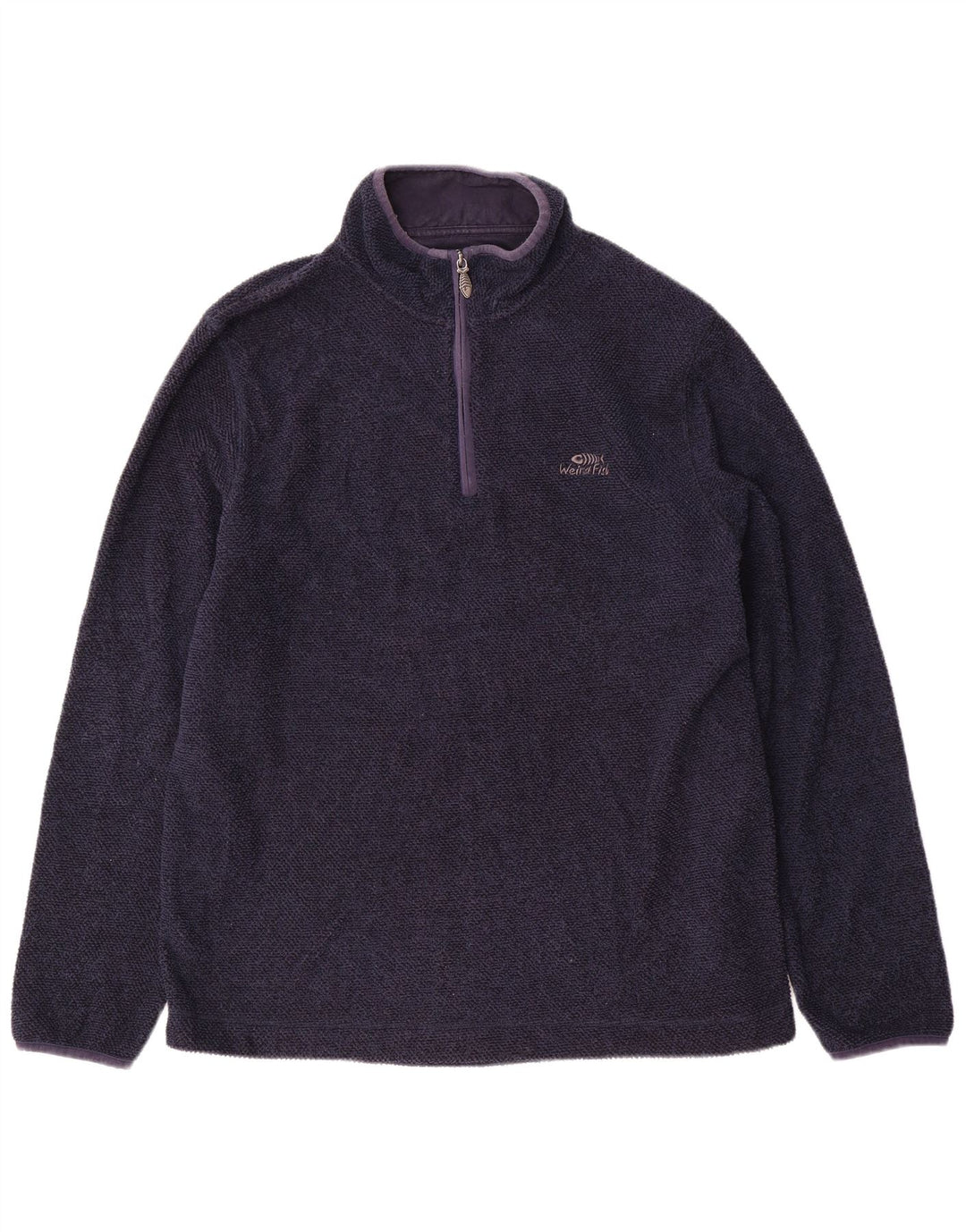 WEIRD FISH Hanorac cu fermoar pentru bărbați Pulover XL Bleumarin Poliester