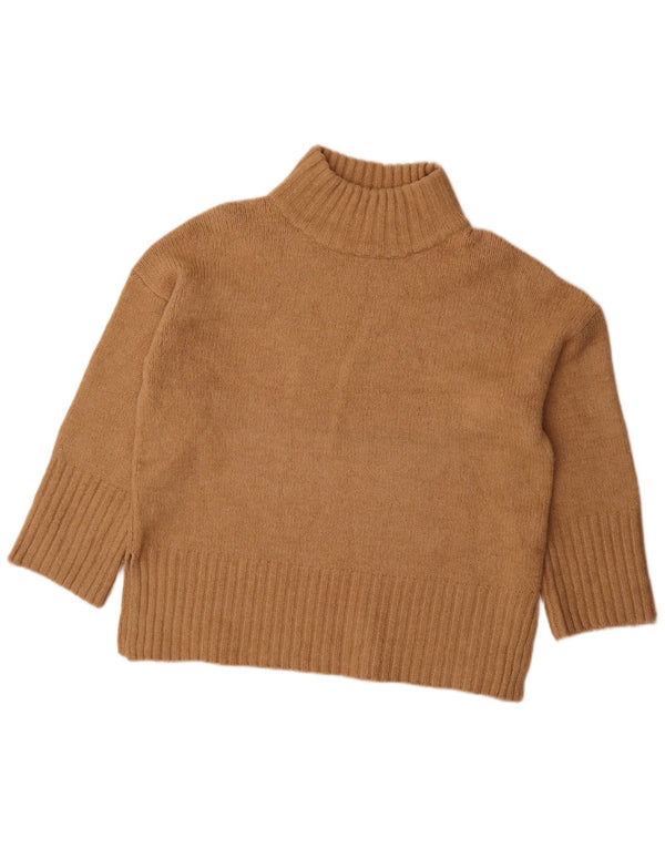 Pulover cu gât țestoasă supradimensionat pentru femei Topshop UK 12 maro mediu