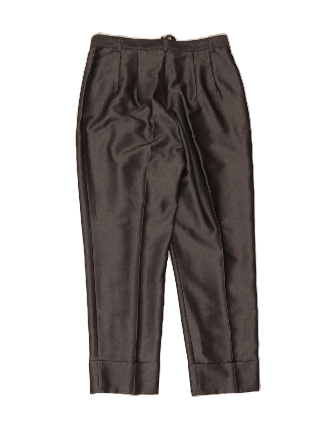 VINTAGE Womens Pegged Casual Trousers UK 14 Medium W30 L25 Grey Polyester Vintage Vintage and Second-Hand Vintage from Messina Hembry 