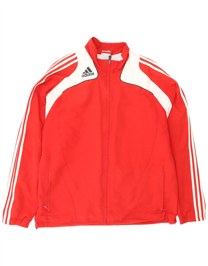 Jachetă de ploaie ADIDAS pentru bărbați UK 48/50 XL Poliester color bloc roșu