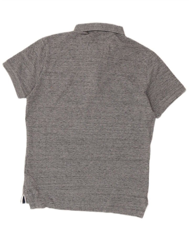 Tricou polo pentru bărbați Superdry, bumbac cu pete gri mediu