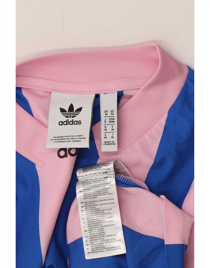 Tricou grafic pentru bărbați Adidas Top mediu roz poliester cu dungi