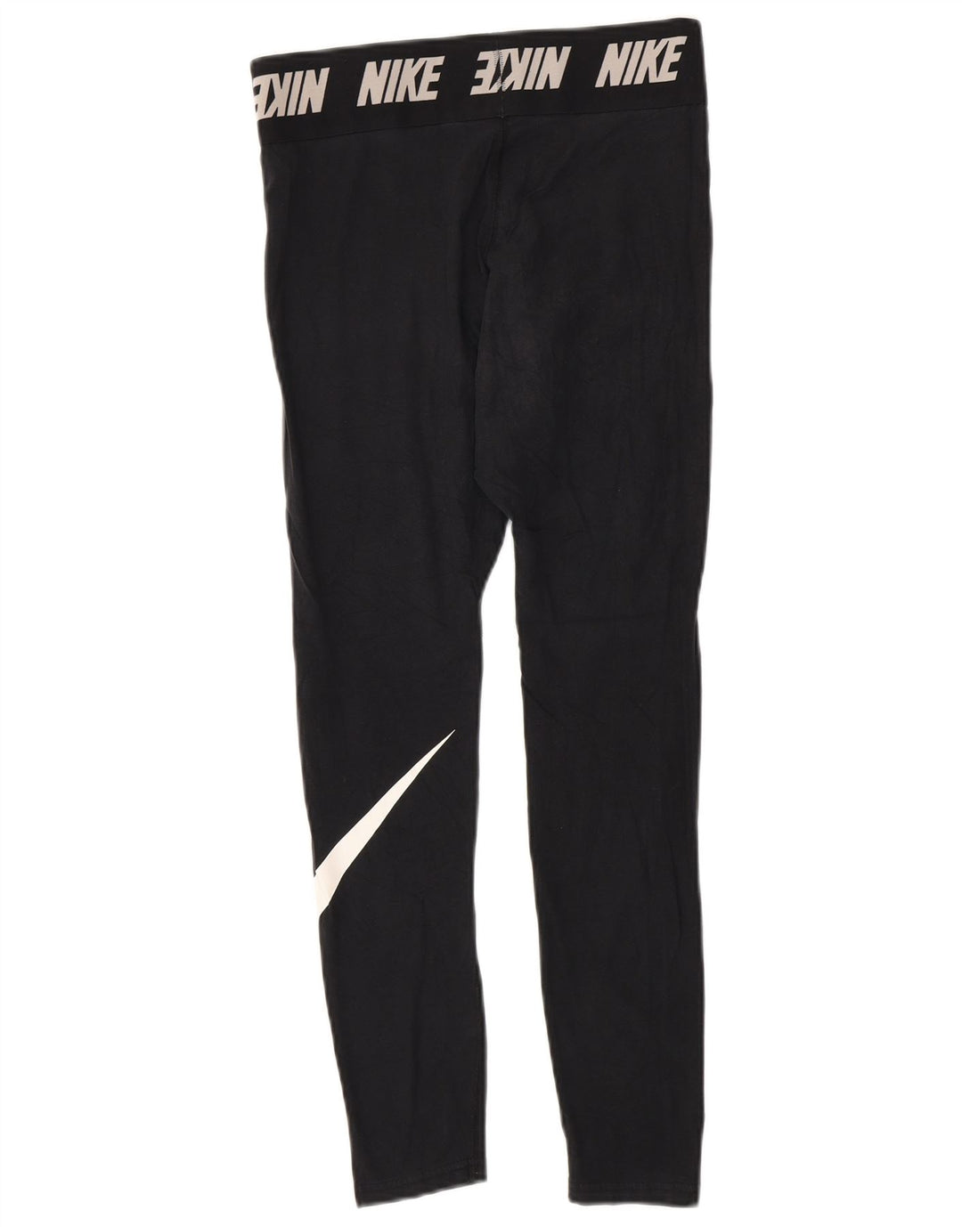 Leggings grafic NIKE pentru femei UK 12, bumbac mediu negru