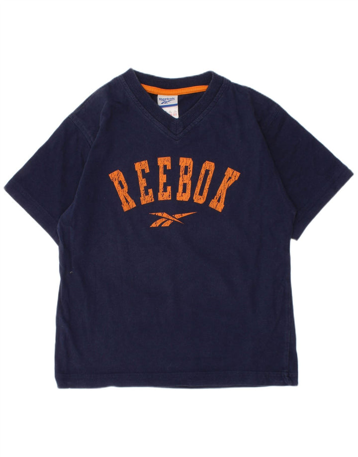 Tricou grafic Reebok pentru băieți Top 5-6 ani bleumarin