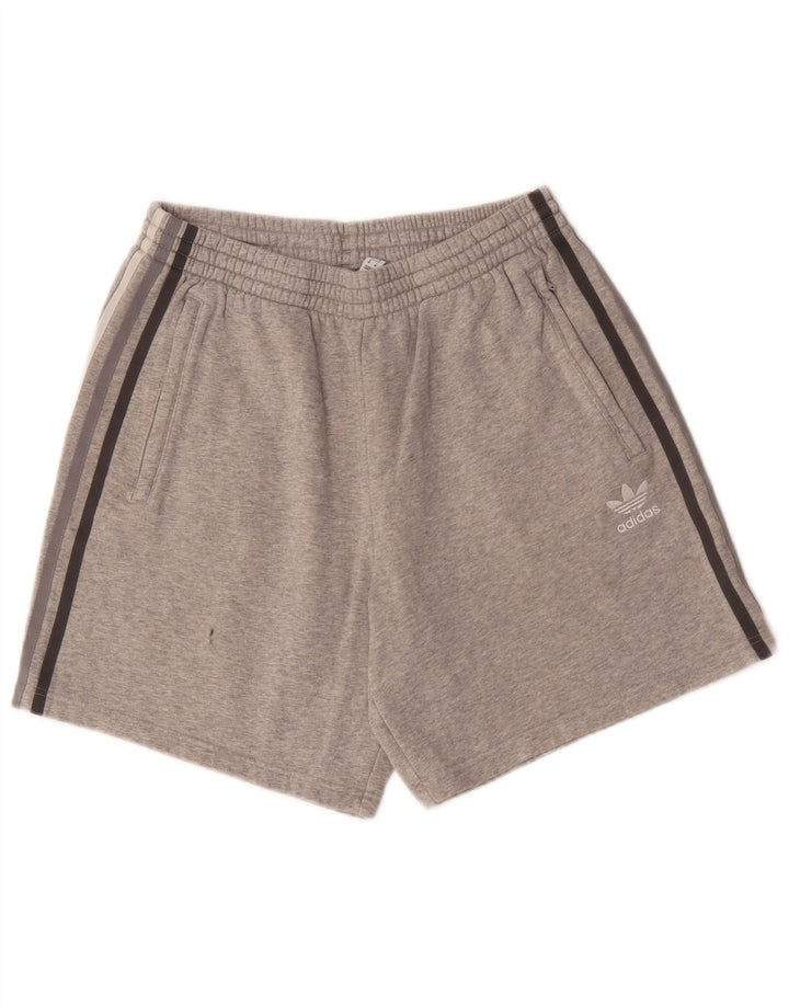 Pantaloni scurți sport Adidas pentru bărbați, bumbac cu pete gri medii