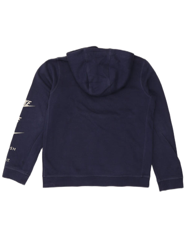 Pulover Nike pentru băieți Graphic Regular Fit 13-14 ani XL Bumbac bleumarin