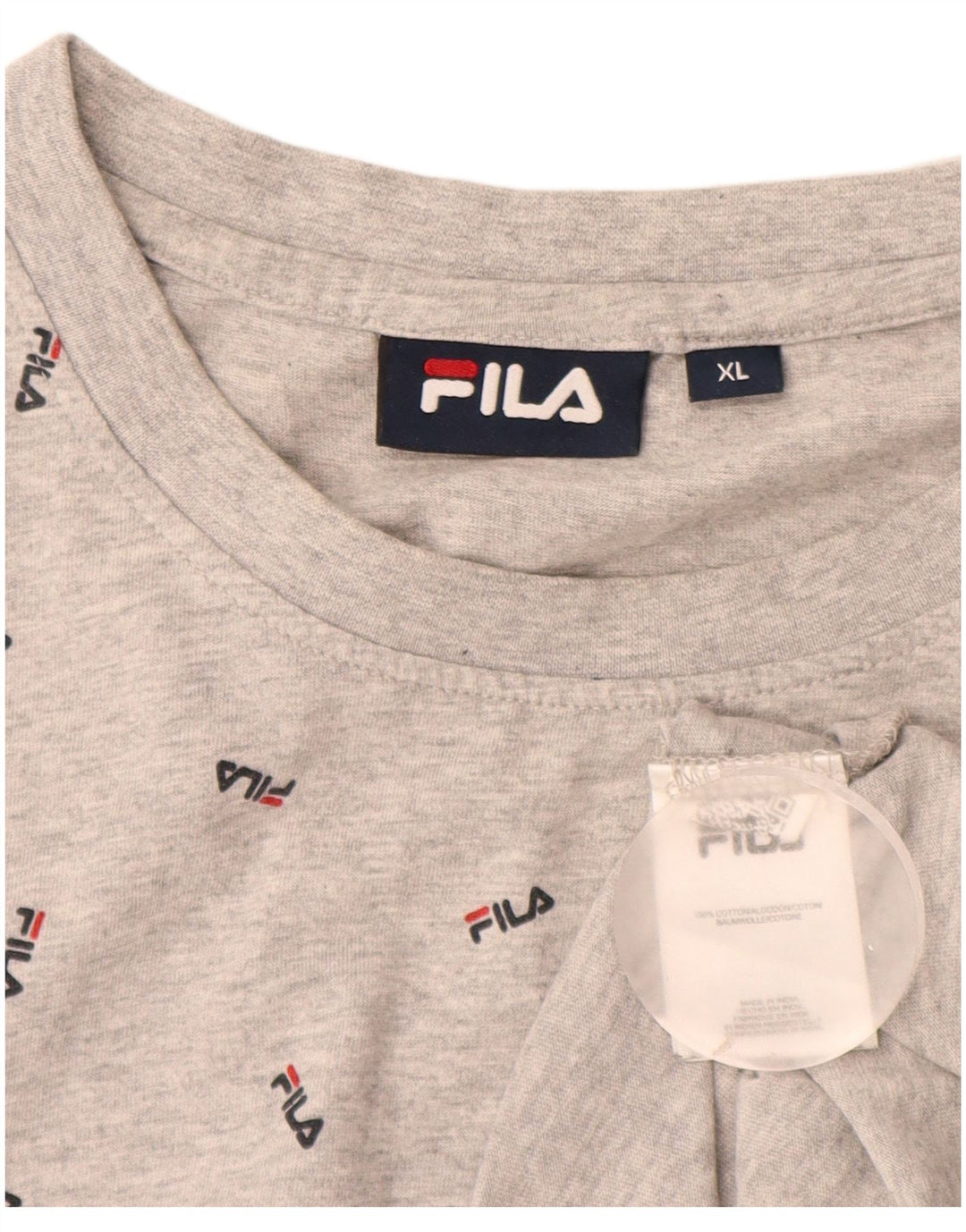 Tricou grafic pentru bărbați Fila Top XL bumbac cu pete gri