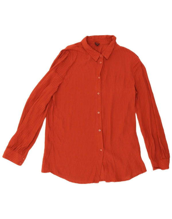 Bluză cu mânecă lungă pentru femei Stefanel, top EU 38 Medium Maroon Pinstripe