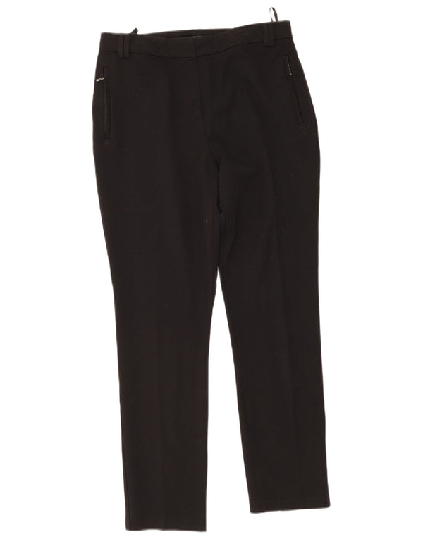 Marks & Spencer Pantaloni slim casual pentru femei UK 12 Medium L34 L28 Negru
