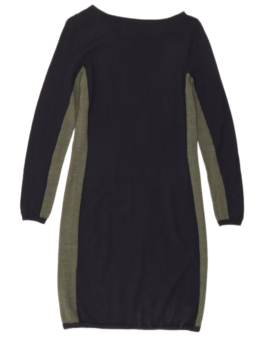 Jigsaw Rochie Jumper pentru Femei UK 12 Mediu Lână Colorblock Albastru Marin