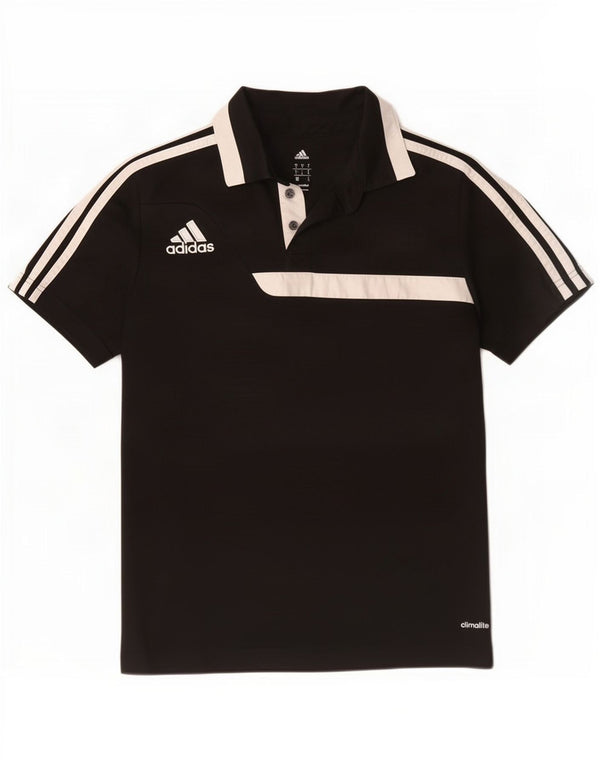 Tricou polo Adidas Climalite pentru bărbați, mic, negru, poliester