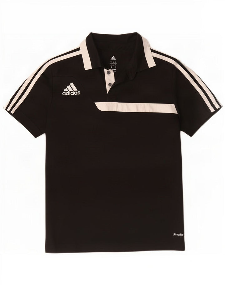 Tricou polo Adidas Climalite pentru bărbați, mic, negru, poliester
