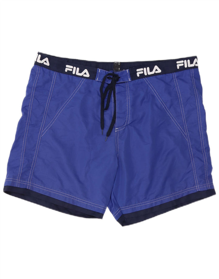 Pantaloni scurți de înot cu grafică Fila pentru bărbați 2XL, poliester albastru