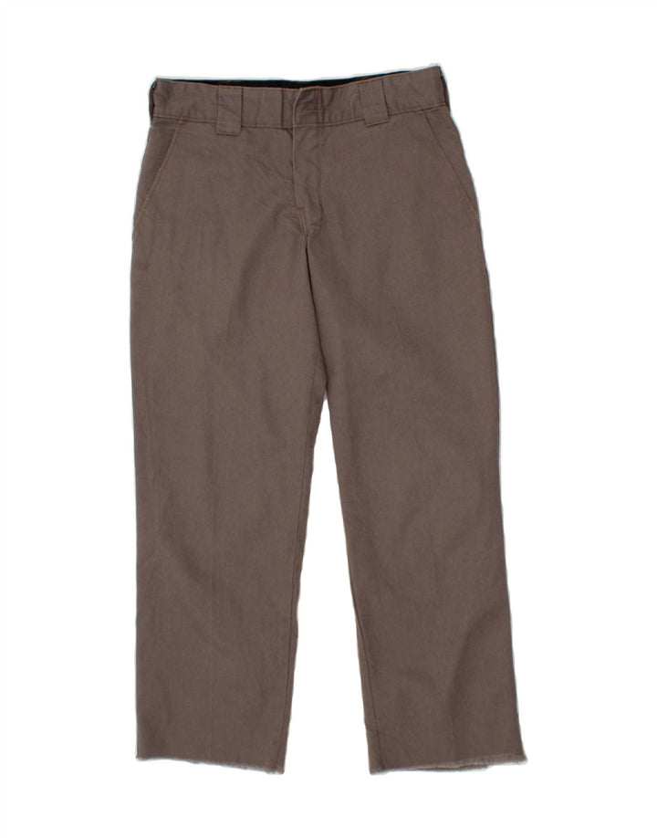 DICKIES Womens Straight Chino Trousers W30 L26  Grey Polyester Vintage Dickies and Second-Hand Dickies from Messina Hembry 