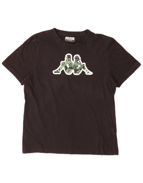Tricou grafic pentru bărbați Kappa Top mare bumbac negru