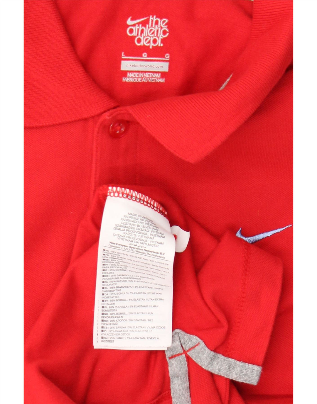 Tricou polo Nike pentru femei UK 16 mare bumbac roșu