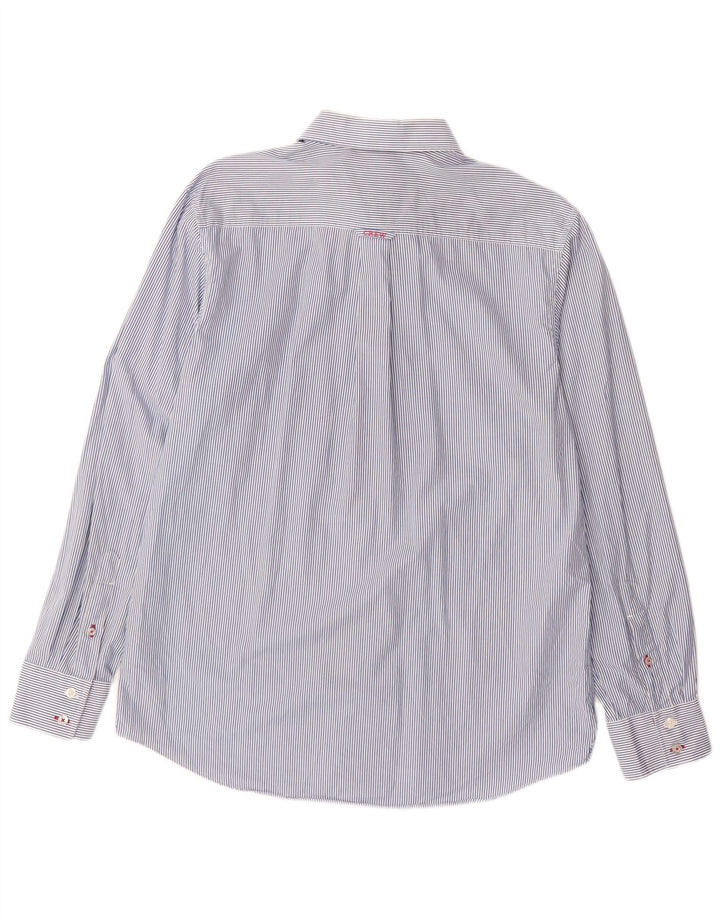 CREW CLOTHING Cămașă clasică pentru bărbați, mare, albastru, bumbac cu dungi