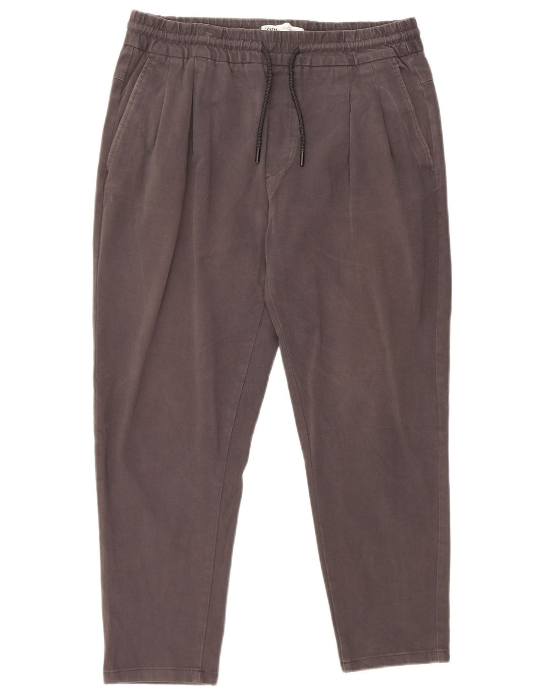 Pantaloni tăiați pentru bărbați Zara L32 L25 bumbac gri