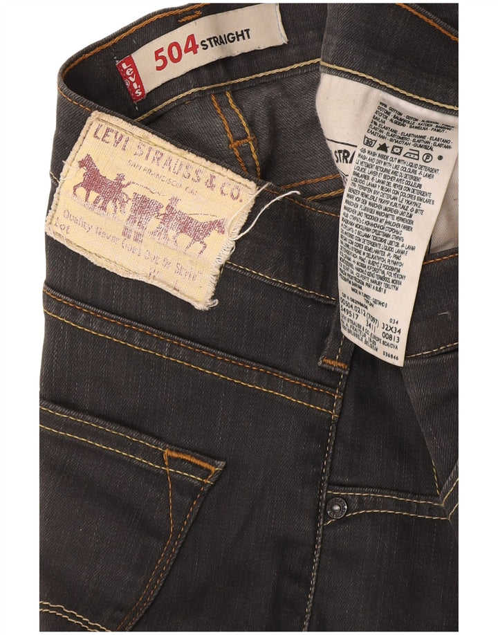 Blugi drepti pentru bărbați Levi's 504 W32 L34 bumbac gri