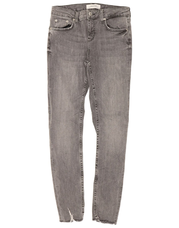 Zara Blugi skinny pentru femei EU 38 Small W28 L28 Gri Bumbac