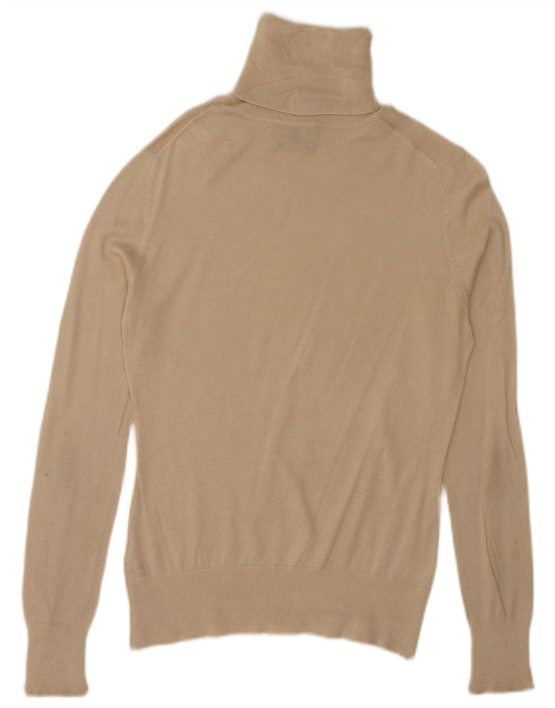 Pulover pentru femei Massimo Dutti cu gât rulat din mătase UK 10 mic, bej
