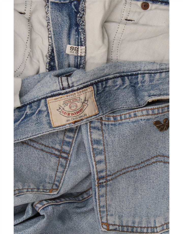 Blugi conici pentru bărbați Armani W36 L33 albastru