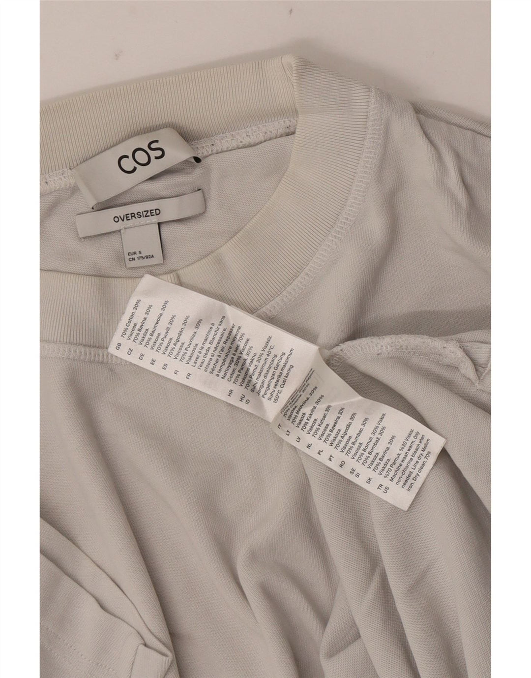 Cos Tricou supradimensionat pentru bărbați Top mic din bumbac alb