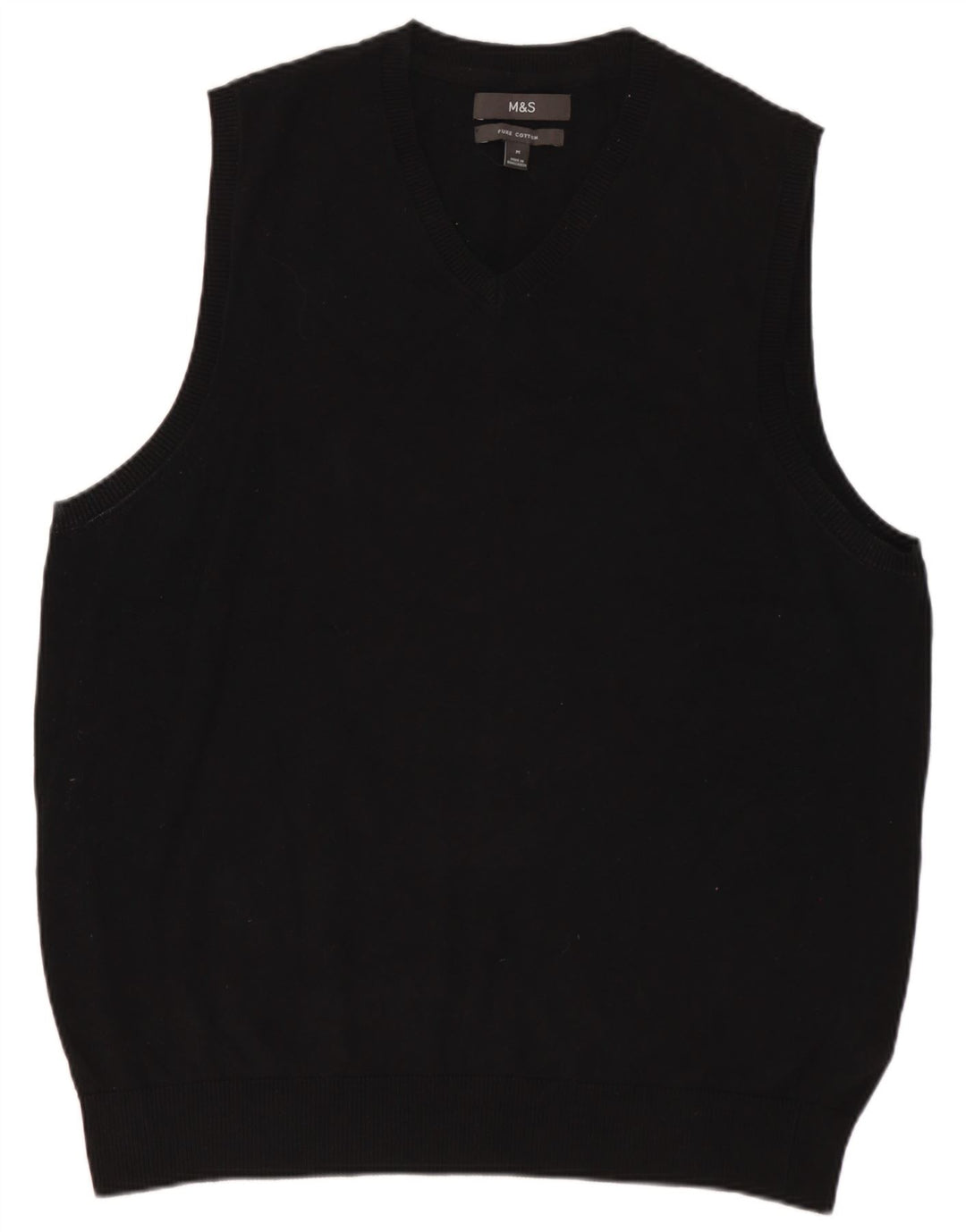 Marks & Spencer Vestă pentru bărbați Tank Top Bumbac mediu negru